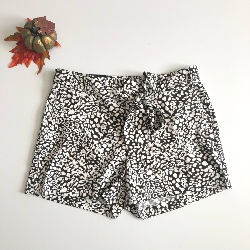 Banana Republic Brown Shorts Animal Print Tied Waist 4